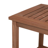Square Wood Side Table - Carbonised Colour