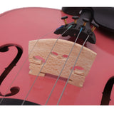 4/4 Acoustic Violin Case Bow Rosin Pink