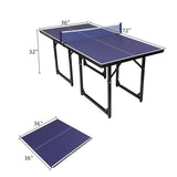 Children's Table Tennis Table (183*91.5*76.5cm) Purple Blue