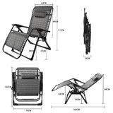 Large Beach Chair - Extra Wide - Black