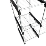 Portable Practical Five-tier Wardrobe without Cloth Cover Silver