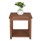 Square Wood Side Table - Carbonised Colour