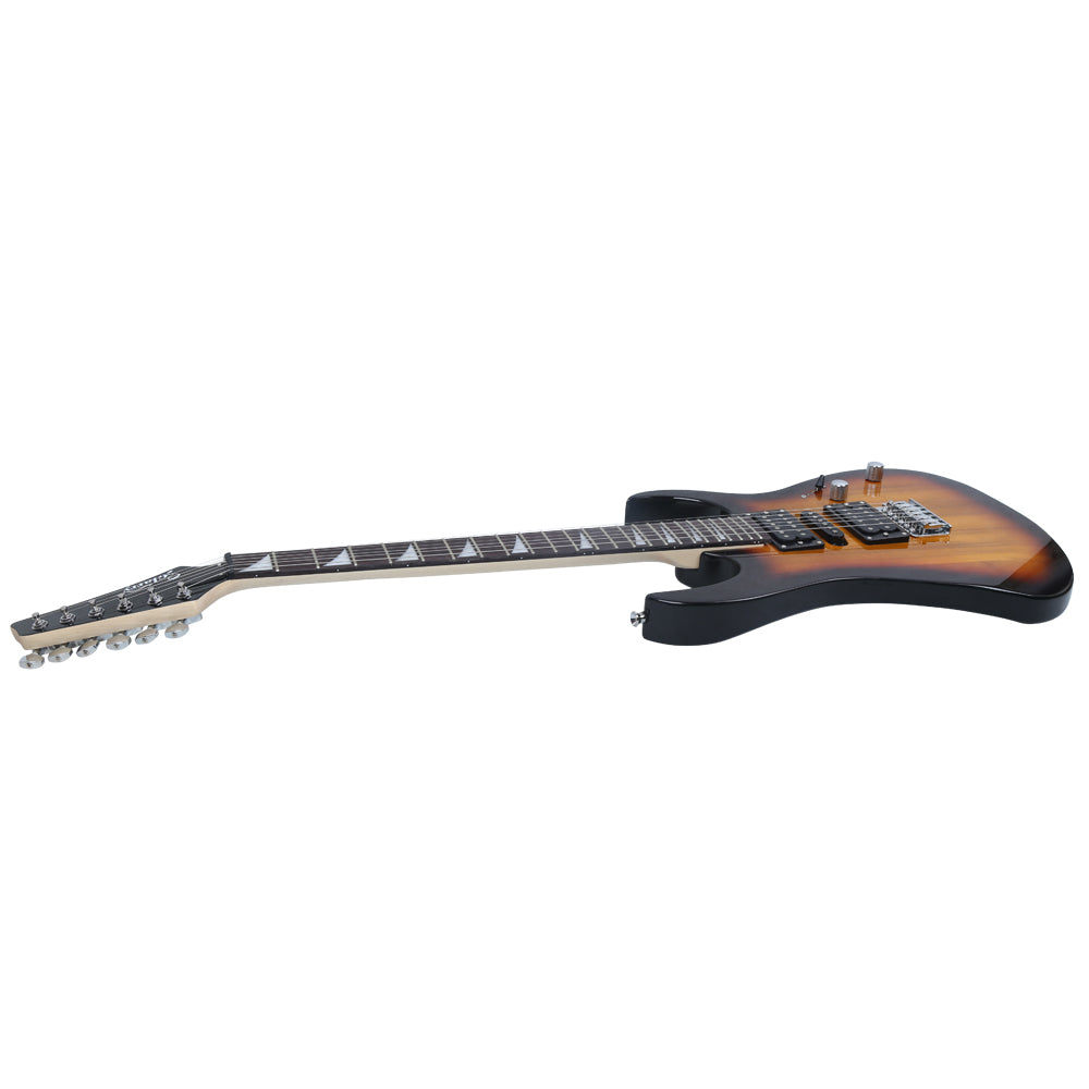 Glarry 170 Electric Guitar Novice Guitar Bag Strap Paddle Rocker Cable Wrench Tool Sunset