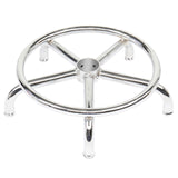 Round Stool with Lines Rotation Bar Stool White