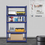 Heavy Duty Metal Garage Shelving Unit Shed Storage Shelves Boltless Shelf Rack Small Blue