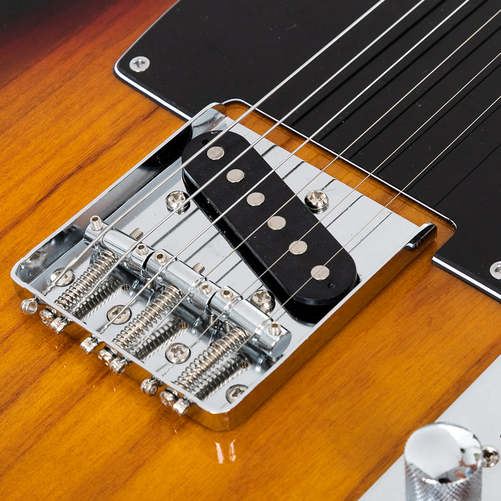 Glarry GTL Maple Fingerboard Electric Guitar Bag Strap Plectrum Connecting Wire Spanner Tool Sunset
