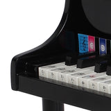 Wooden Toys 30-key Children's Wooden Piano with Music Stand, Mechanical Sound - Black - LiamsBargains.co.uk