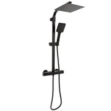 Rain Shower Heads System Including Rain Fall Shower Head and Handheld Shower Head Black