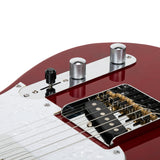 Glarry GTL Semi-Hollow Electric Guitar F Hole HS Pickups Rosewood Pickguard Wine Red