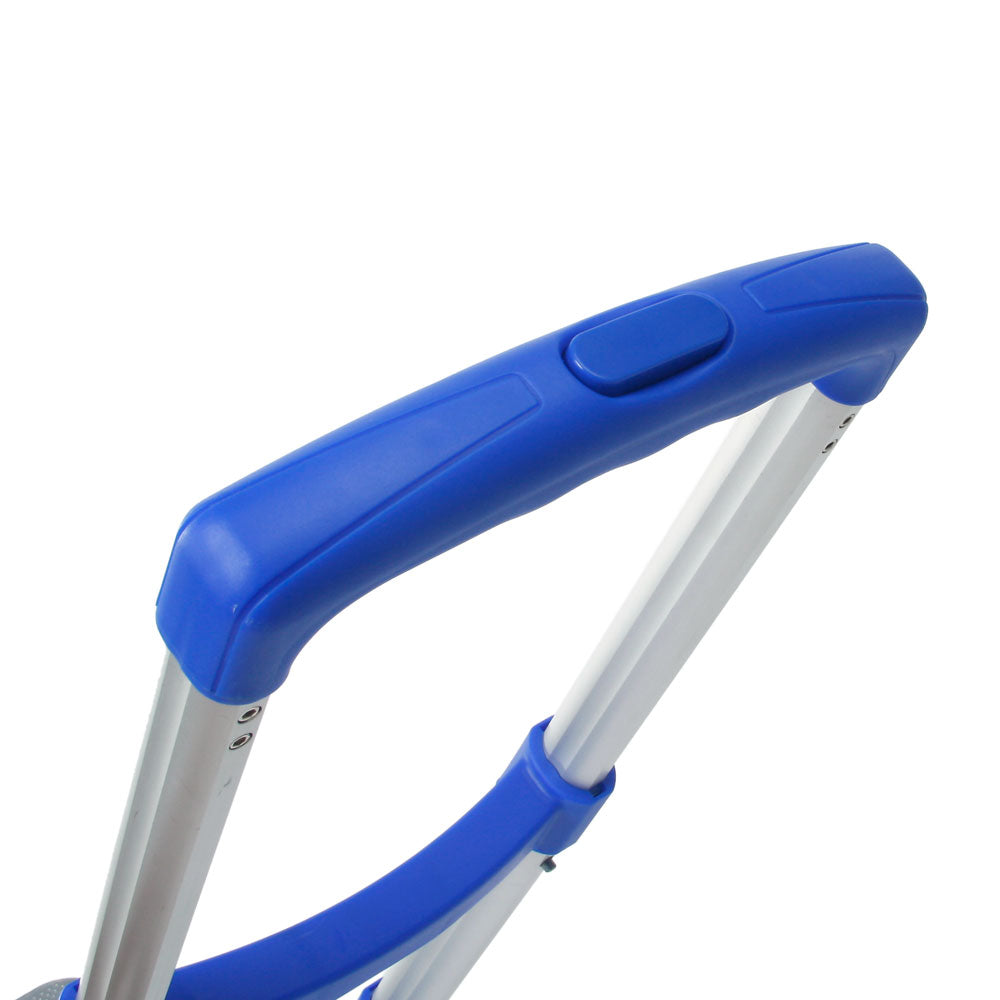 Portable Folding Collapsible Aluminium Cart Dolly Push Truck Trolley - Blue