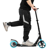 Scooter For Adult and Teens,3 Height Adjustable Easy Folding Double Shock Absorber Light Blue - LiamsBargains.co.uk