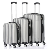 3-in-1 Multifunctional Large Capacity Traveling Storage Suitcases Silver Gray