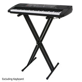 Glarry Dual-tube X-Shape Keyboard Stand Black