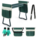 Garden Kneeler Bench Stool EVA Pad Seat w/Gloves