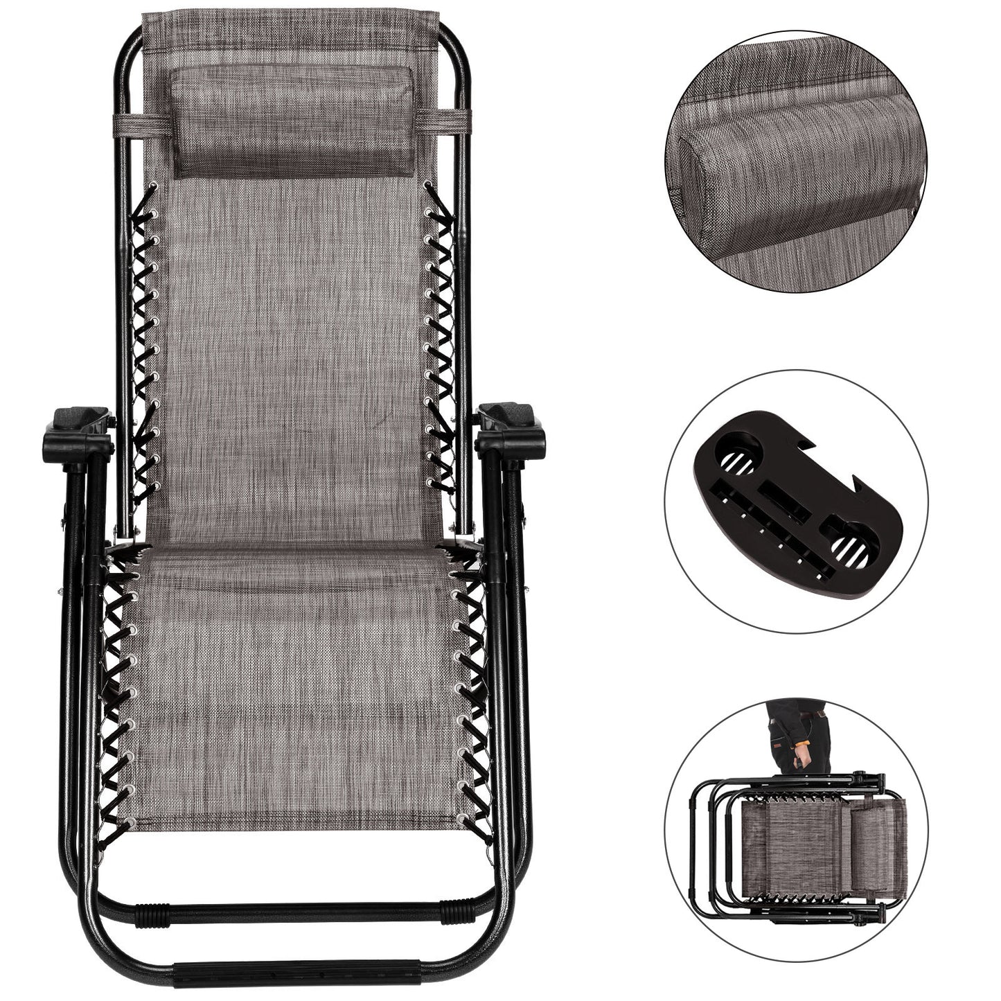 Beach Chairs x 2 with cup holders