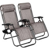 Beach Chairs x 2 with cup holders