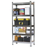 Heavy Duty 5 Tier Metal Galvanized Shelving Rack Unit Garage Storage Shelf Silver UK