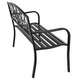 50" Iron Outdoor Courtyard Decoration Park Leisure Bench