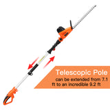 Pole Hedge Trimmer Electric Corded 20Inch SK5 Laser Cutting Blade 600W