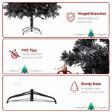 6ft 1600 Branch PVC Branch Iron Bracket Christmas Tree Black