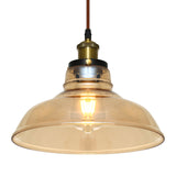 Retro Vintage Gold Glass Ceiling Hanging Pendant Shade Chandelier Light with bulb