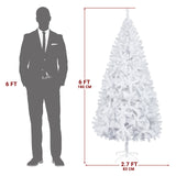 6FT Iron Leg White Christmas Tree with 400 Branches