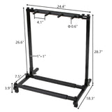 Triple Folding Multiple Guitar Holder Rack Stand