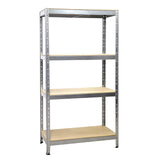 4 Tier Heavy Duty Metal Galvanised Shelving Rack Unit Garage Storage Shelf UK