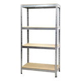 4 Tier Heavy Duty Metal Galvanised Shelving Rack Unit Garage Storage Shelf UK