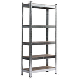 Heavy Duty 5 Tier Metal Galvanized Shelving Rack Unit Garage Storage Shelf Silver UK