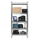 Heavy Duty 5 Tier Metal Galvanized Shelving Rack Unit Garage Storage Shelf Silver UK