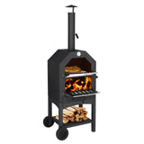 Outdoor Wood Fired Pizza Oven with Pizza Stone, Pizza Peel, Grill Rack,  for Backyard and Camping