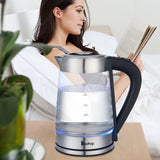 ZOKOP HD-250 220V 2000W 2L Blue Glass Electric Kettle