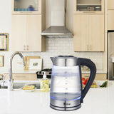 ZOKOP HD-250 220V 2000W 2L Blue Glass Electric Kettle