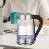 ZOKOP HD-250 220V 2000W 2L Blue Glass Electric Kettle