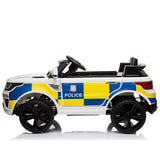 Ride On Dual Drive 12V 7A.h Police Car with 2.4G Remote Control White