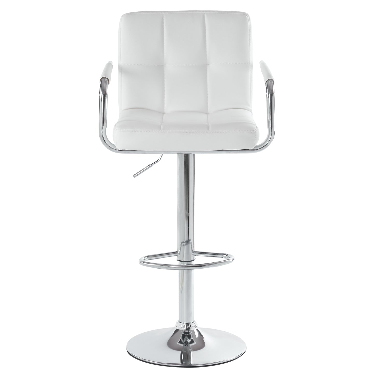 2pcs 60-80cm 6 Checks Round Cushion  Armrest Bar Stool White