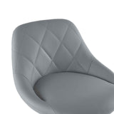2pcs Adjustable High Type with Disk No Armrest Rhombus Backrest Design Bar Stools Gray