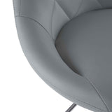 2pcs Adjustable High Type with Disk No Armrest Rhombus Backrest Design Bar Stools Gray