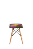 Coloured Bench Wood Surface Wood Legs Light Weight Cool Colour Hot sale modern design restaurant stool coffee chair dining for hotel home furniture