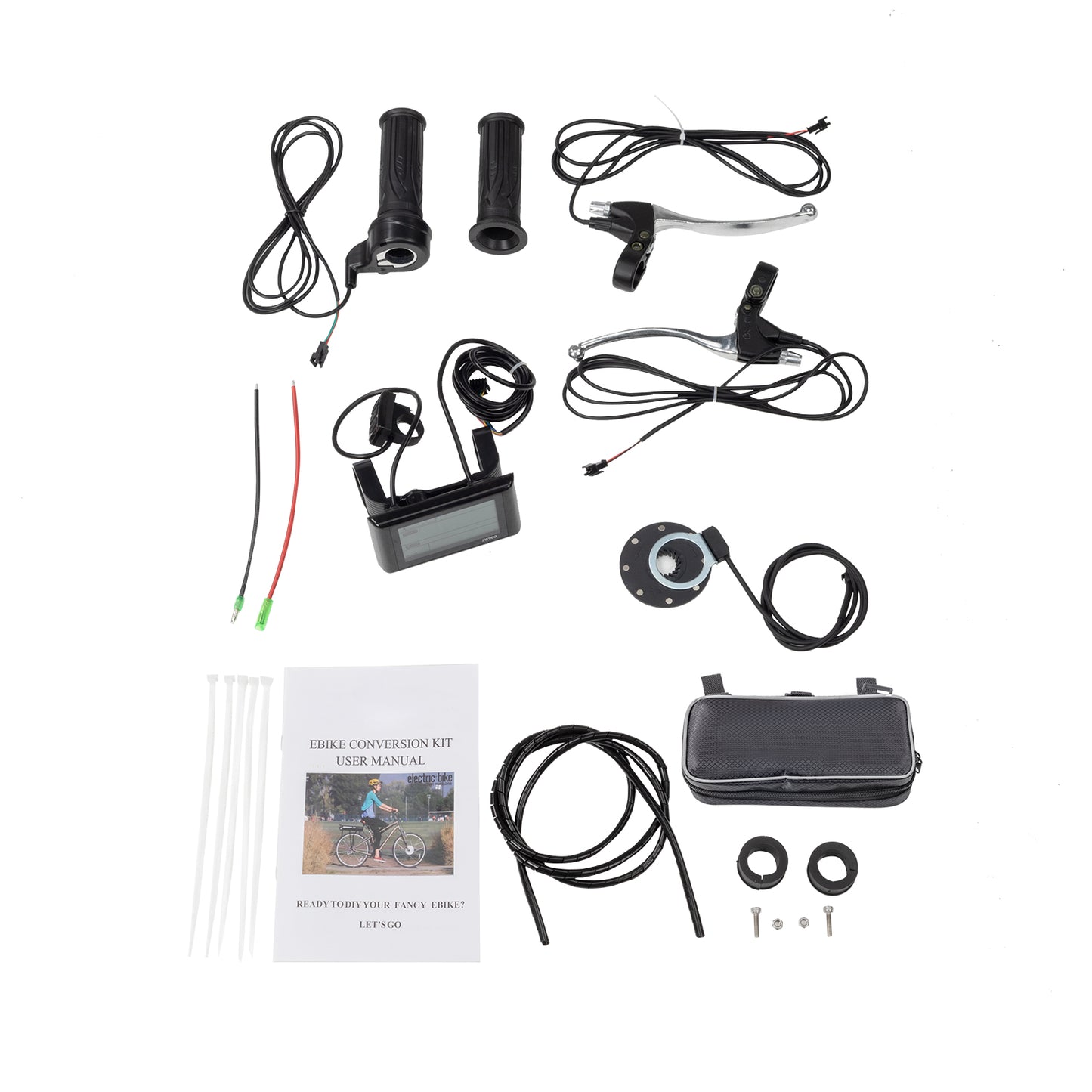 26in 500W Rear Drive With Tires Bicycle Modification Parts Black