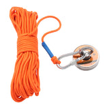 Magnet Fishing Kit with Strong Magnet for Pulling 550 lbs, Rope, Gloves, Threadlocker Glue