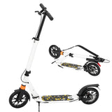 Scooter For Adult and Teens,3 Height Adjustable Easy Folding Double Shock Absorber White - LiamsBargains.co.uk