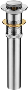 Overflow Drain Stopper Clack Sprung Plug Bathroom Sink Basin Pop Up Drain Slotted