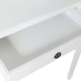 Elegant Dressing Tables with Tri-fold Mirror, Vanity Table Set with 5 Drawers, Lovely Makeup Table with Stool For Girls Women White