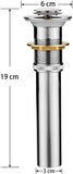 Overflow Basin Clicker Drain Stopper Clack Sprung Plug Bathroom Sink Basin Pop Up Drain Slotted