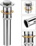 Overflow Basin Clicker Drain Stopper Clack Sprung Plug Bathroom Sink Basin Pop Up Drain Slotted