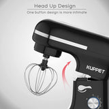 Stand Mixer, Food Mixer with Tilt-Head, 8-Speeds Electric Mixer, Included Dough Hook, Wire Whip & Beater, 4.5L Stainless Steel Bowl - Black