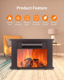 Mini Desktop Electric Fireplace Portable Space Heater Fireplace Freestanding with Flame Effect and Overheating/Tip-Over Protection, 1000W(3400BTU) & Office Use & Home Use