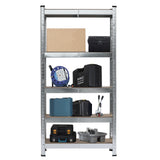 Heavy Duty 5 Tier Metal Galvanized Shelving Rack Unit Garage Storage Shelf Silver UK